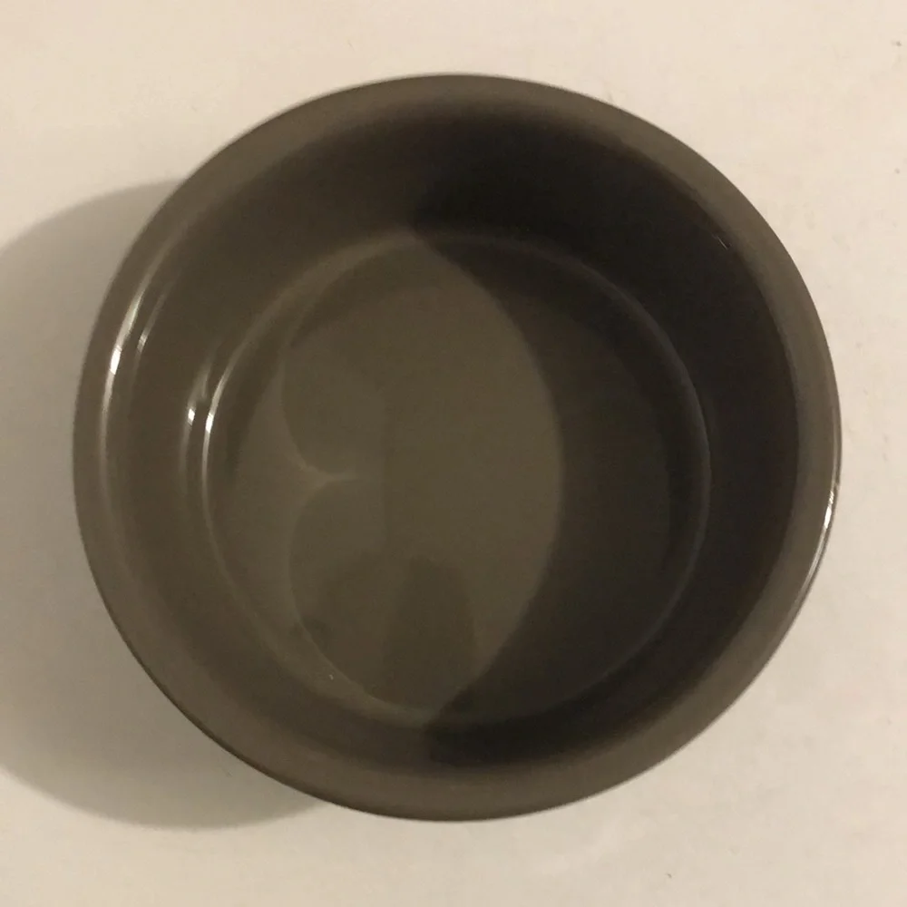 Ceramic Dog Bowl: Olive color